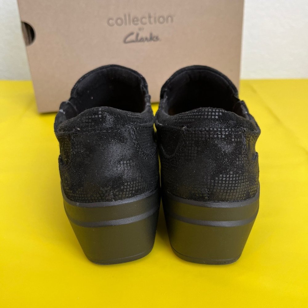 Clarks Women's Talene Pace Black Interest Casual Slip-On Shoe, Size 8 View 4